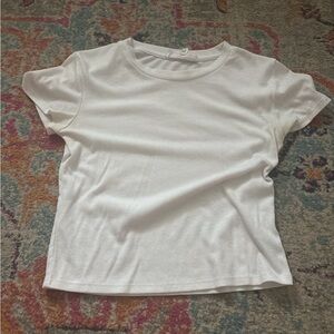 Classic White Women's Cropped Top
